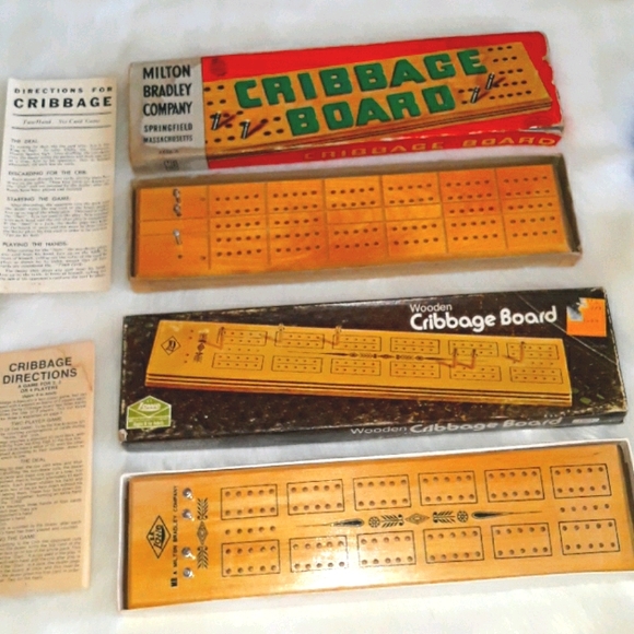 Milton Bradley Other - 1970's vintage wooden Cribbage Boards (2)